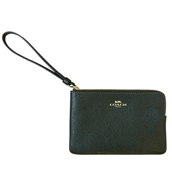 NWT Coach Corner Zip Wristlet in Dark Ivy (Green) - Picture 9 of 13